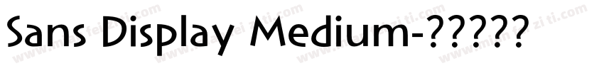 Sans Display Medium字体转换